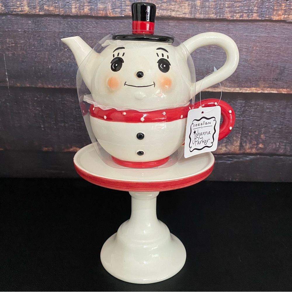 Johanna Parker Snowman Teapot for One